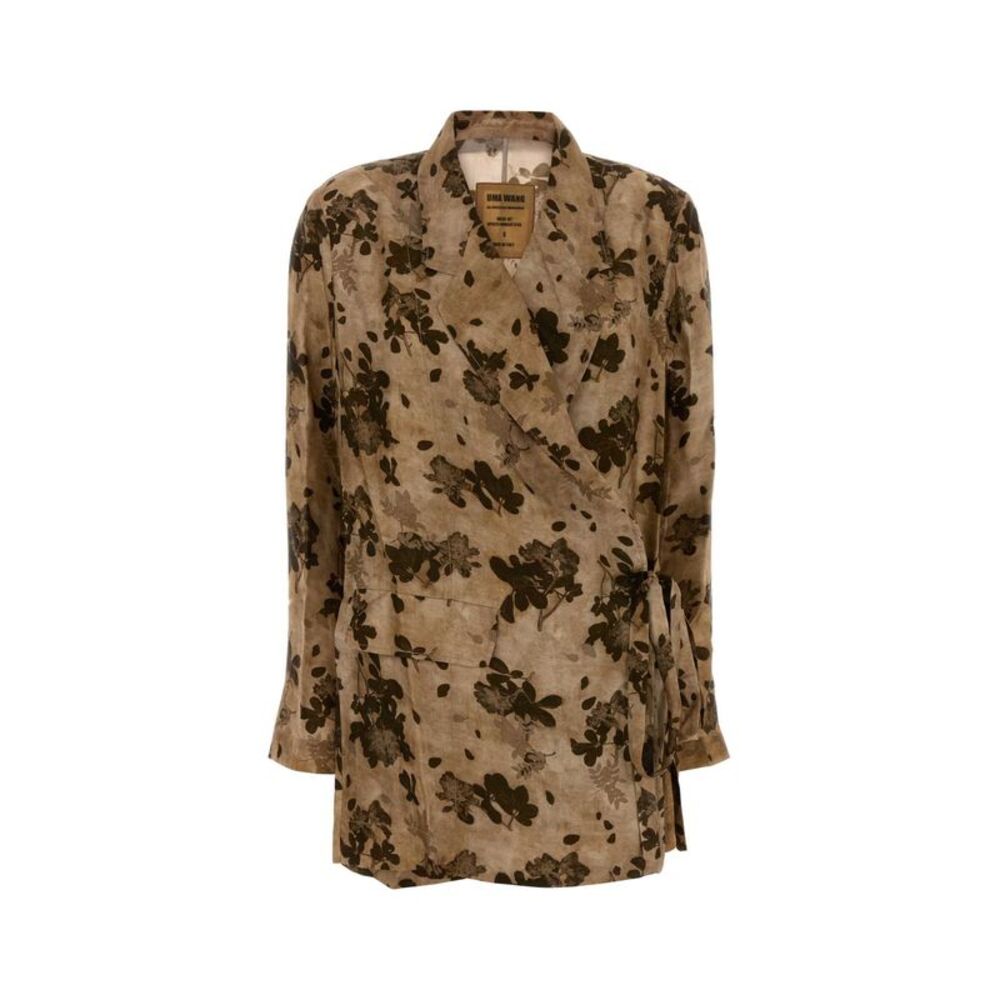 Uma Wang Women Printed Satin Khloe Blazer
